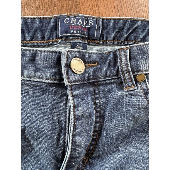 Chaps Denim Petite Madden Straight Womens Jeans Size 2P EUC - Picture 4 of 12